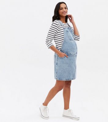 Maternity denim best sale dungaree dress