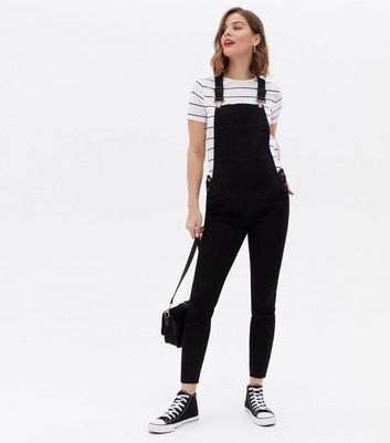 Maternity Black Denim Dungarees | New Look