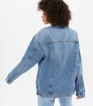 Blue oversized cheap jacket