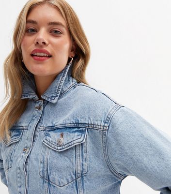 Tall cropped store denim jacket