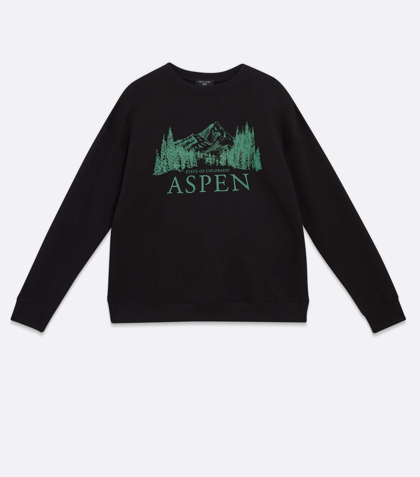 Tall Black Apsen Logo Long Sleeve Sweatshirt Image 5