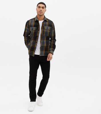 Jack & Jones Black Dark Wash Mid Rise Skinny Jeans