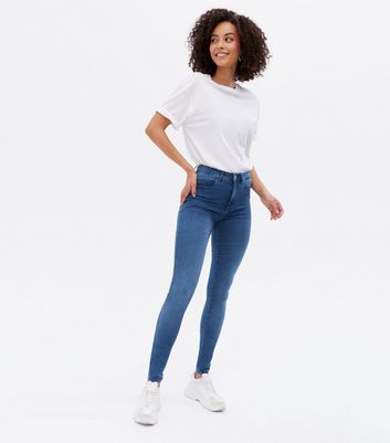 ONLY Tall Blue High Waist Skinny Jeans 