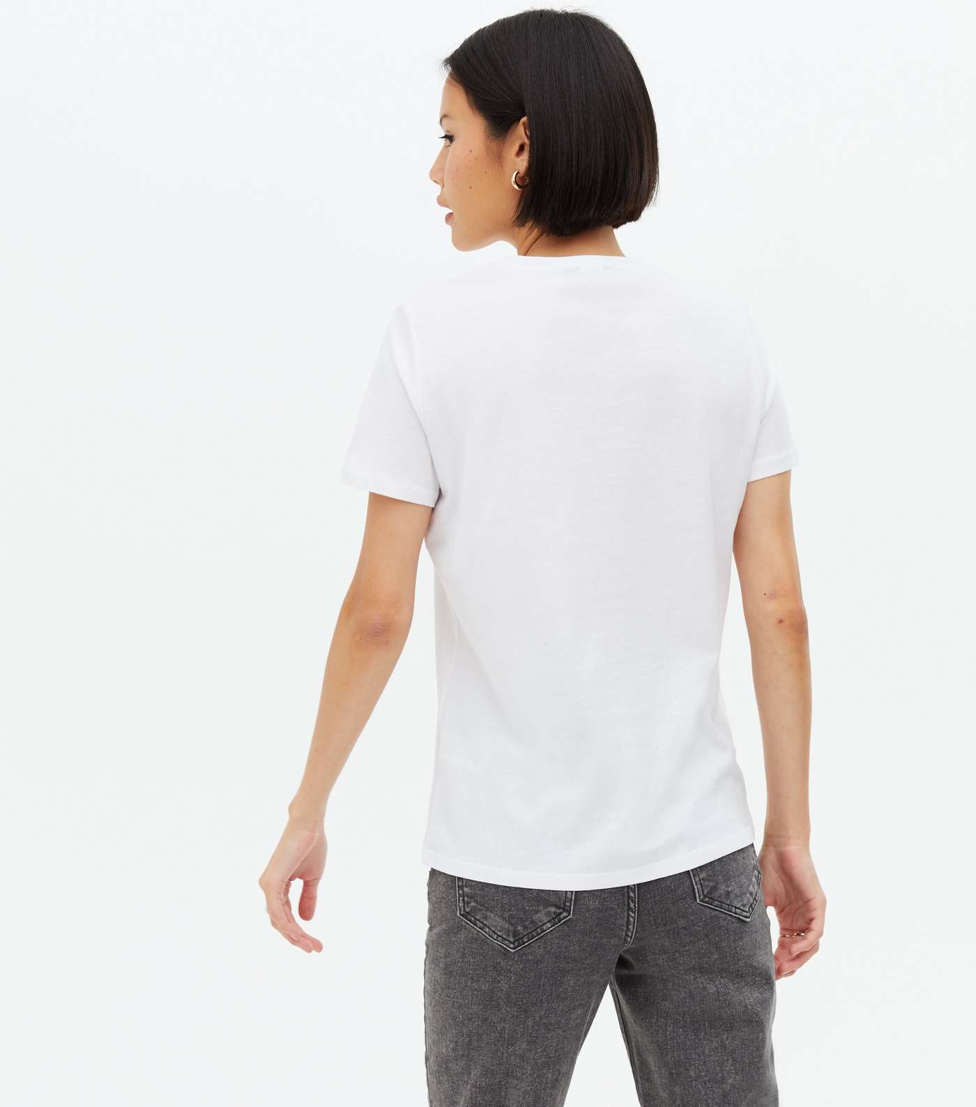 White Amour Lace Logo T-Shirt Image 4