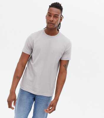 Pale Grey Crew Neck Short Sleeve T-Shirt