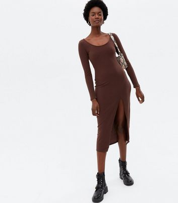 midi scoop neck dress