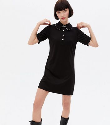 black and white polo dress