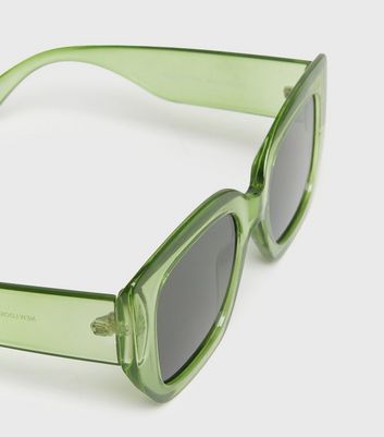 rectangle green sunglasses