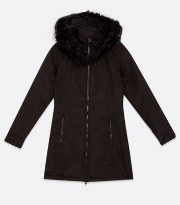 Fur hood cheap waterproof coat