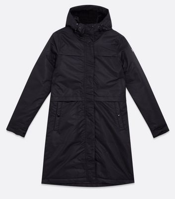Regatta Black Lined Long Hooded Parka 