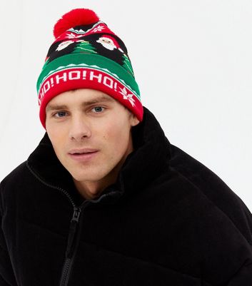 christmas bobble hat mens