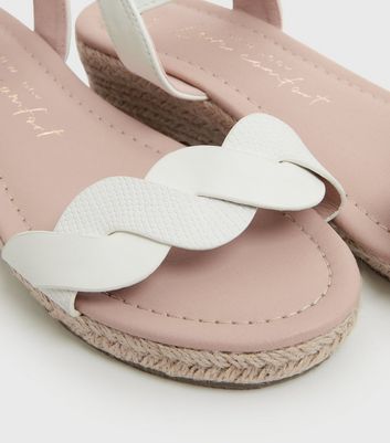 white wide fit wedges