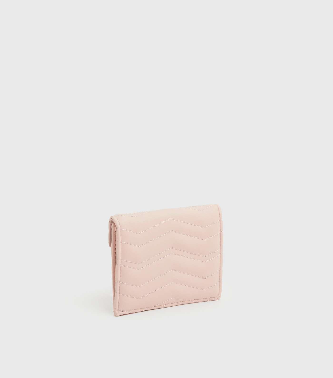 Pale Pink Quilted Leather-Look Purse Image 2