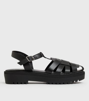 shop for Black Chunky Caged Sandals New Look Vegan at Shopo