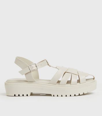 shop for Off White Chunky Caged Sandals New Look Vegan at Shopo