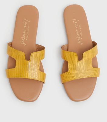 Mustard store slide sandals