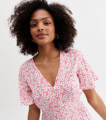 Floral dress hot sale button up