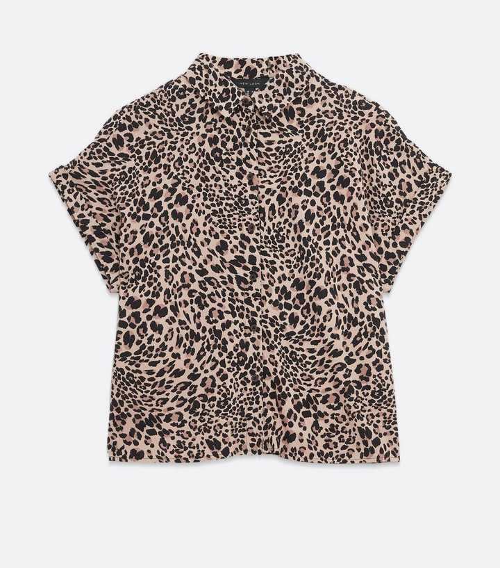 short sleeve leopard print shirt