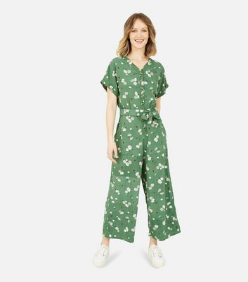 green daisy jumpsuit