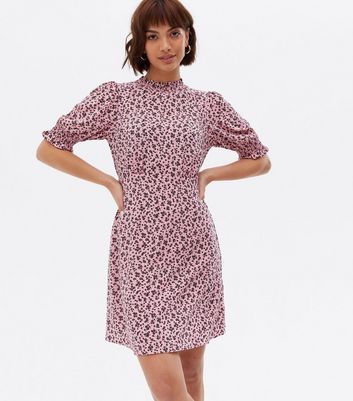 new look puff sleeve mini dress