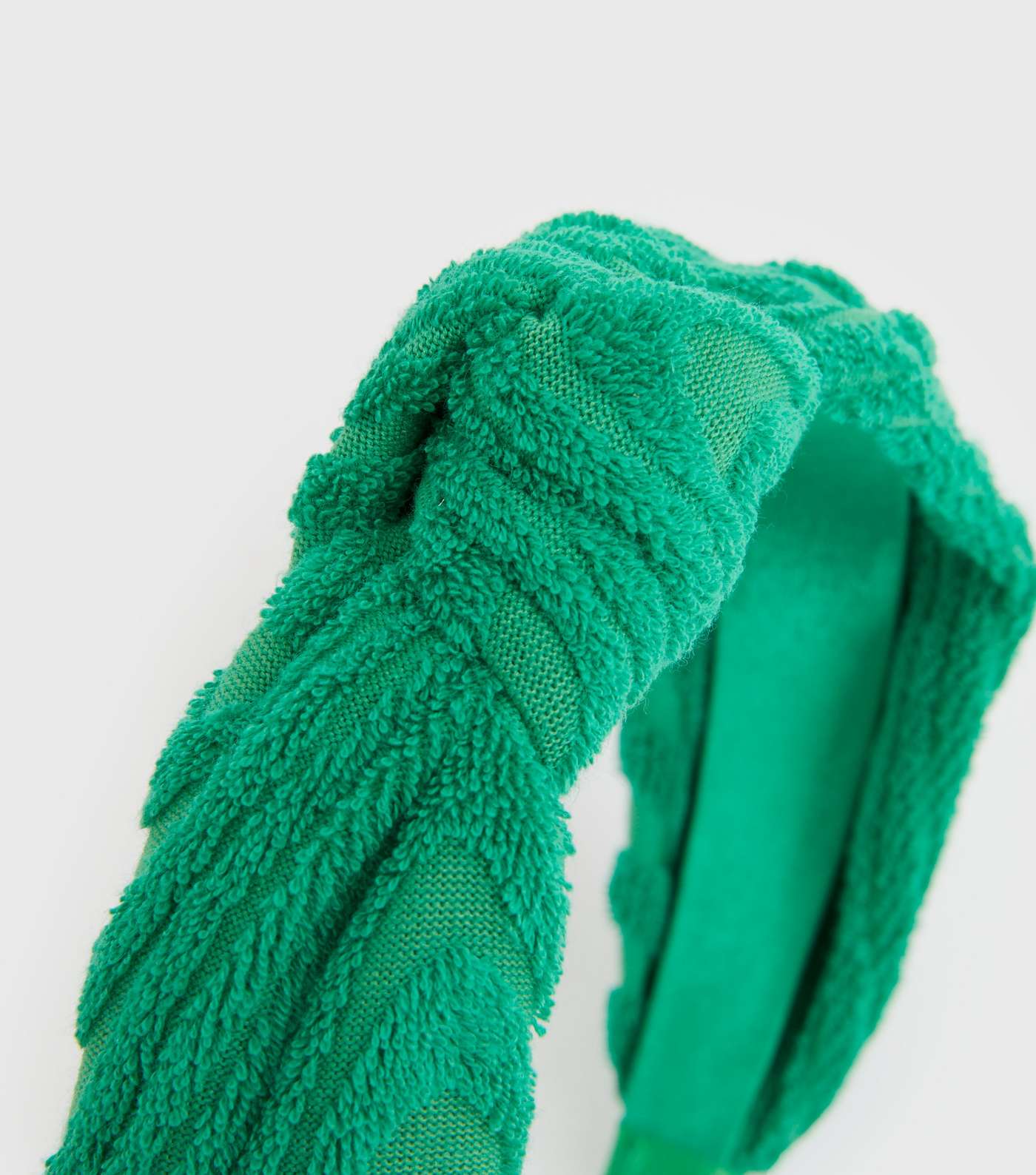 Green Towelling Knot Headband Image 2