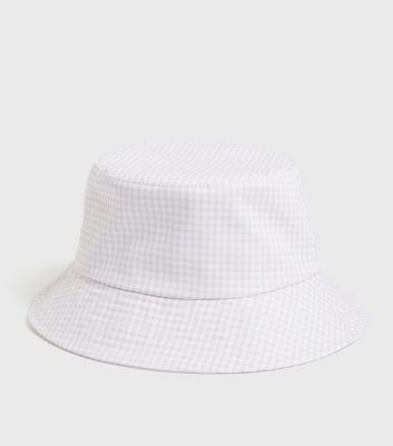Lilac Gingham Bucket Hat | New Look