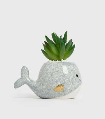 Pale Blue Whale Planter