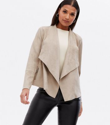 Womens suede waterfall jacket Clearance