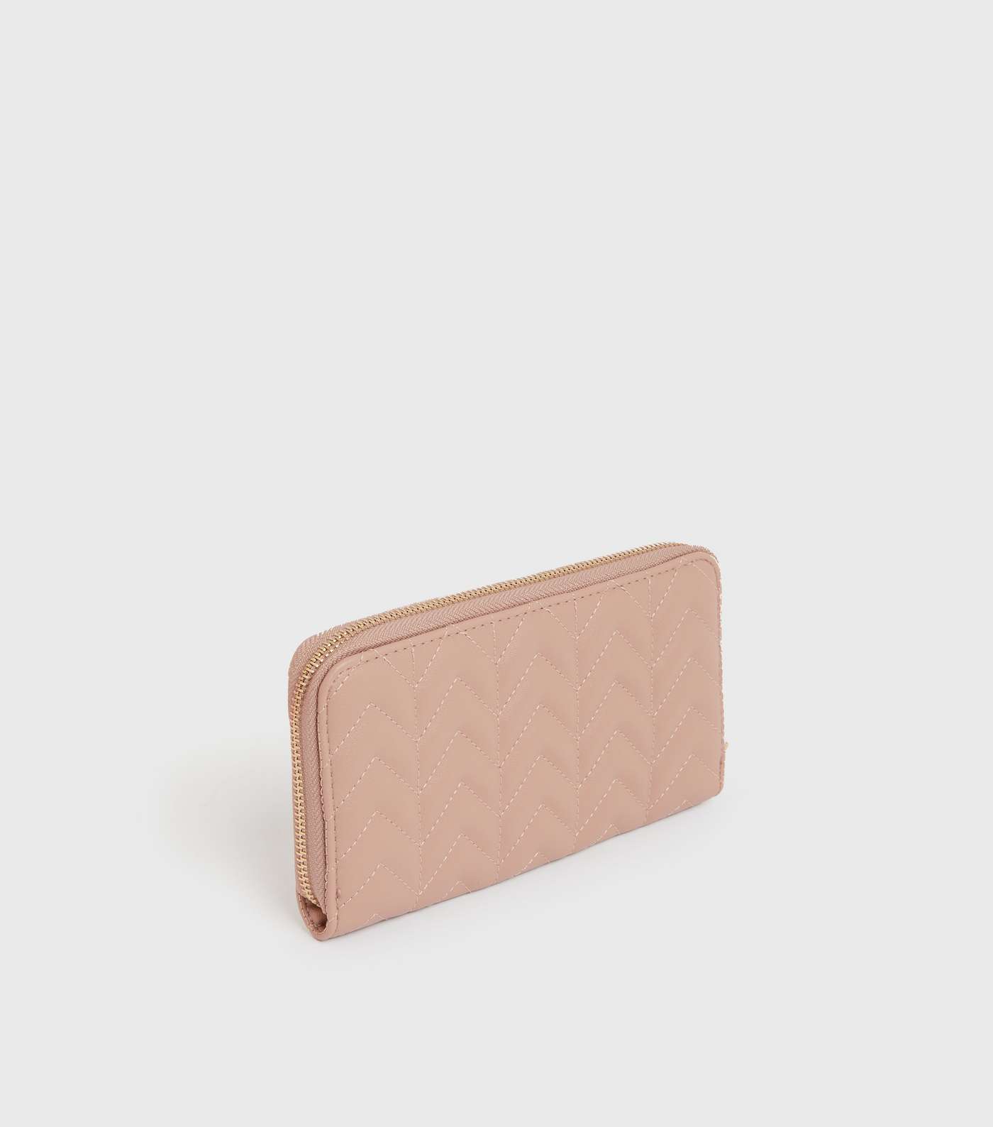 Pale Pink Quilted Embellished Zip Purse Image 2