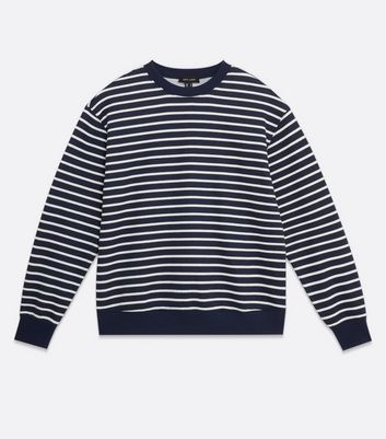 blue and white striped sweatshirt womens