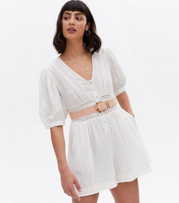 Pale Pink Straw Effect Belt | New Look