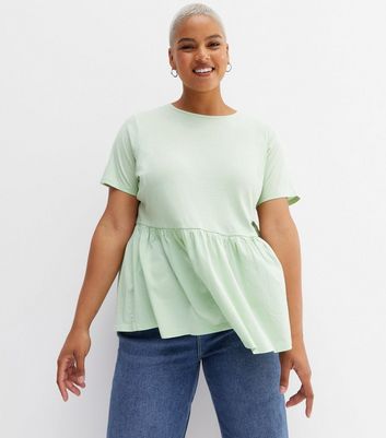 Lime green best sale peplum top