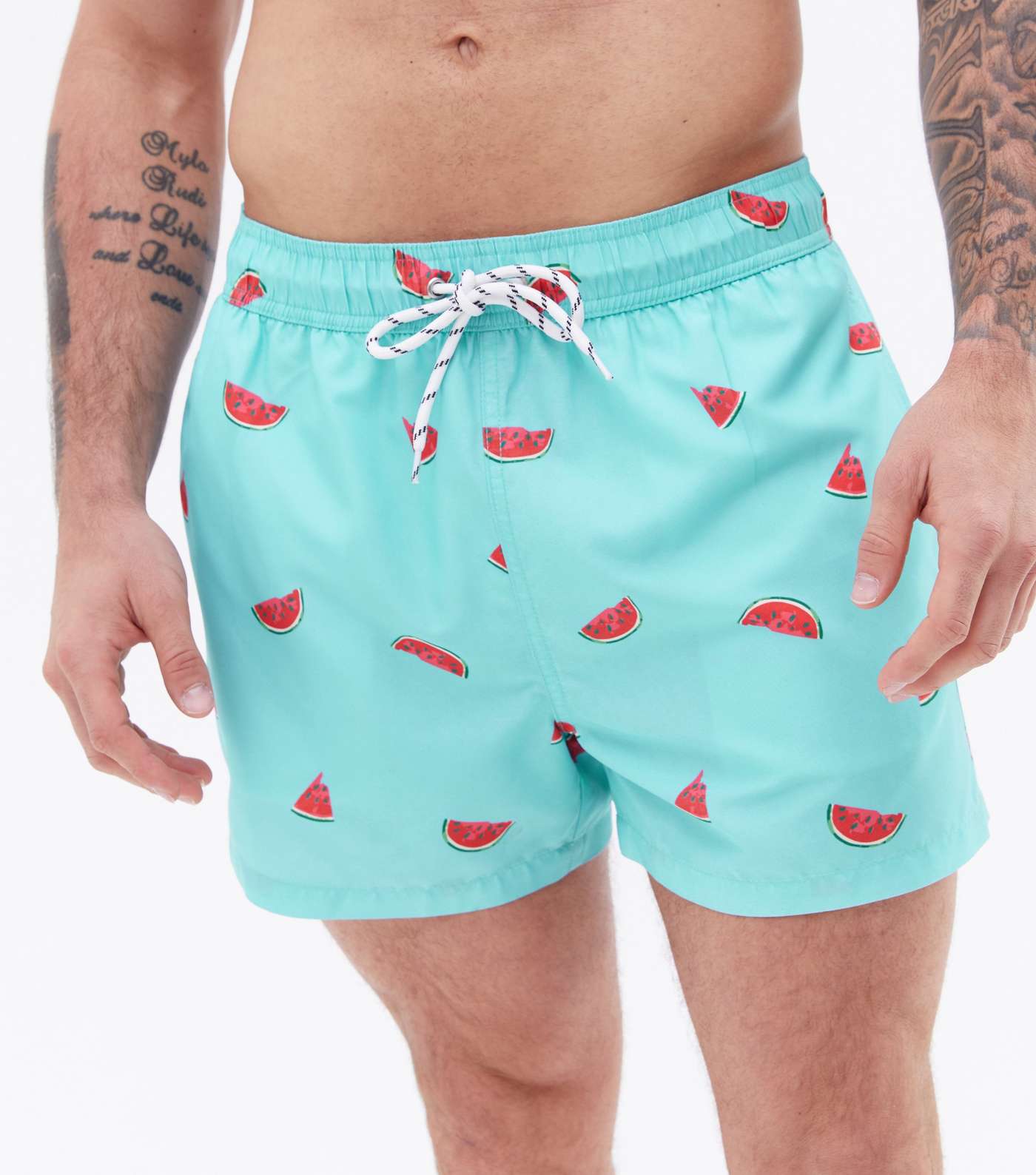 Turquoise Watermelon Swim Shorts Image 3