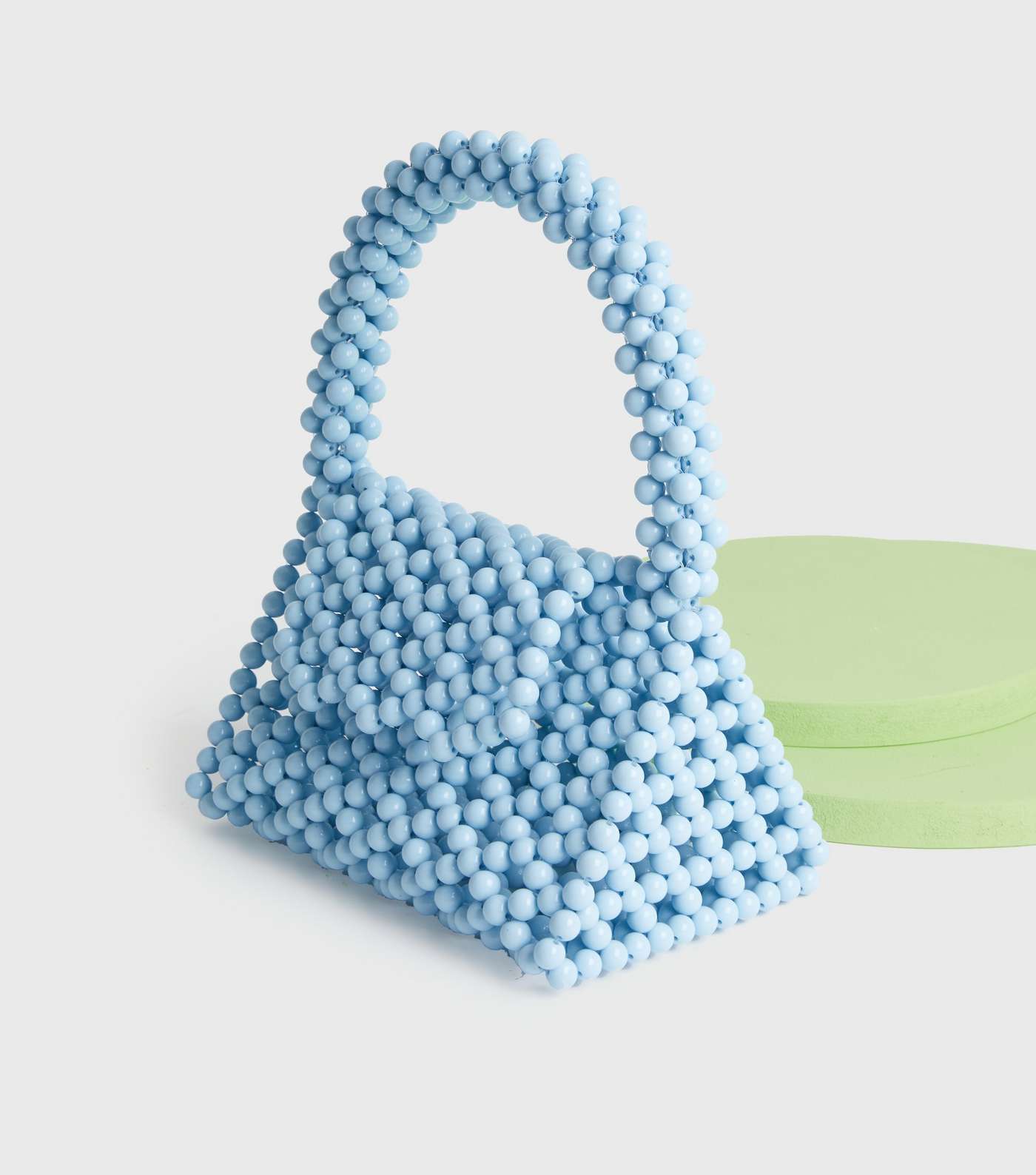 Sweet as Candy Blue Beaded Mini Tote Bag Image 2