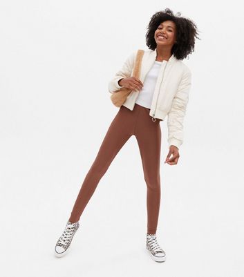 Buy Groversons Paris Beauty Ankle Length Leggings For Girls - Brown Online