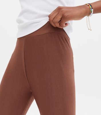 Girls Brown Leather-Look Leggings | New Look