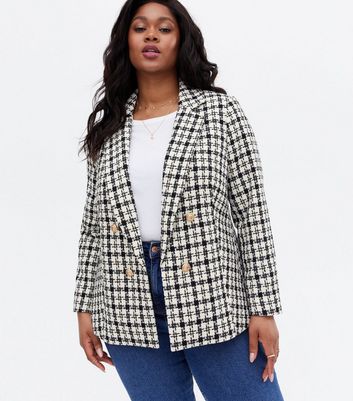 Houndstooth deals check blazer