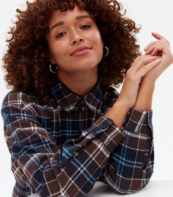 Click to view product details and reviews for Blue Check Overshirt New Look.