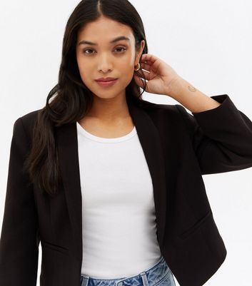 Click to view product details and reviews for Petite Black Crop Blazer New Look.