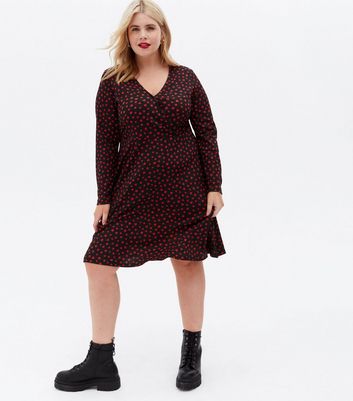 Oasis ditsy on sale spot skater dress