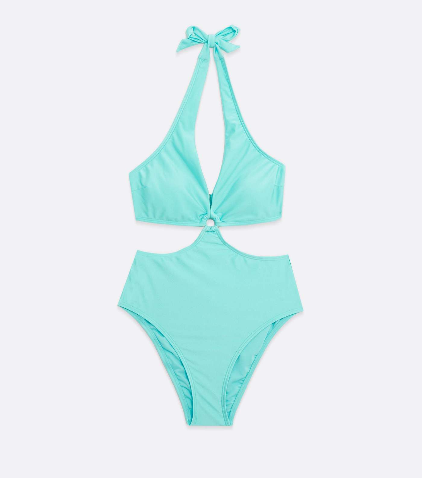 Turquoise Cut Out Ring Swimsuit Image 5