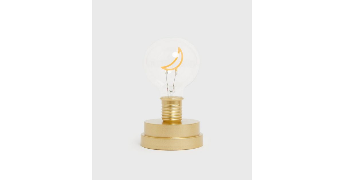 Gold Moon Light Bulb Lamp | New Look