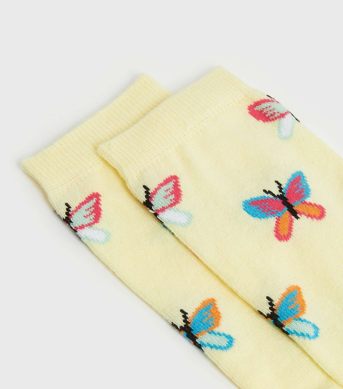 Yellow Butterfly Socks Image 2