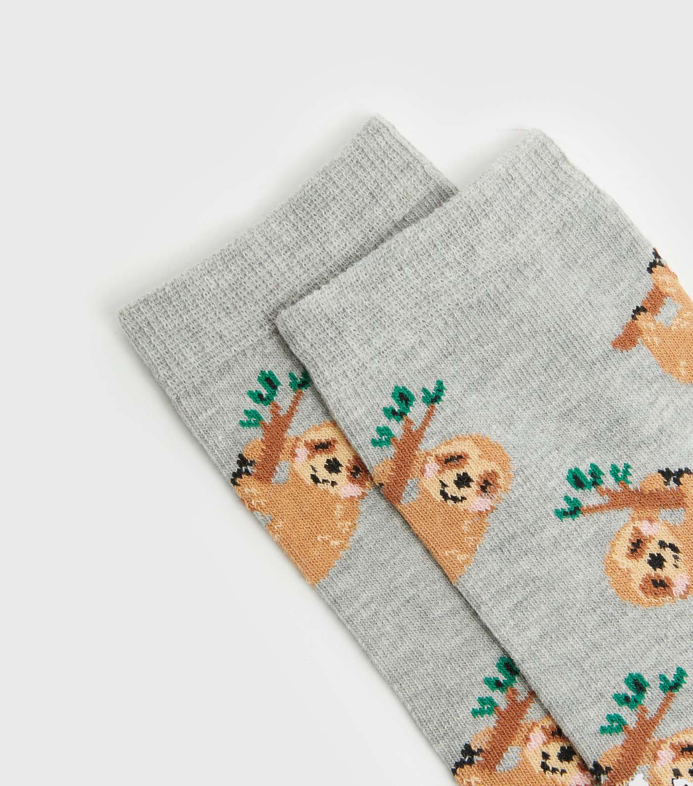 Grey Hanging Sloth Socks Image 2