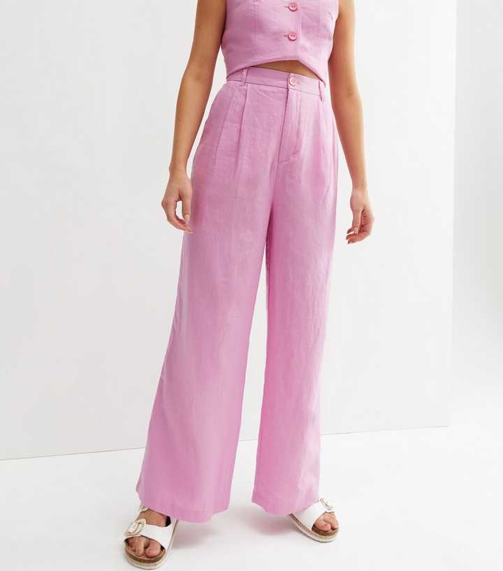 Pink Linen Trousers