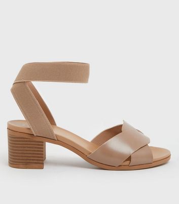 Tan Mid Block Heel Mule Sandals | New Look