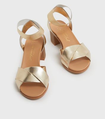 Wide fit metallic store sandals