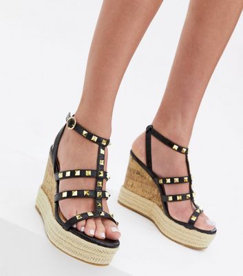 Studded espadrille online wedges