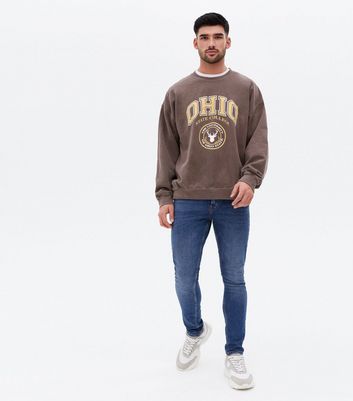 Brown Ohio Varsity Logo Sweatshirt | New Look