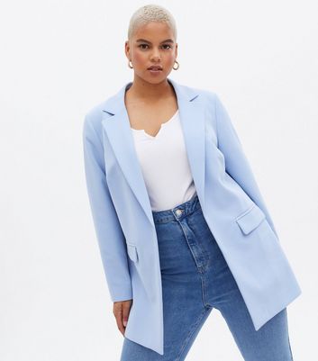 New look on sale pale blue coat